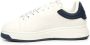 Emporio Armani Wit Blauw Leren Sneakers Vetersluiting White Heren - Thumbnail 5