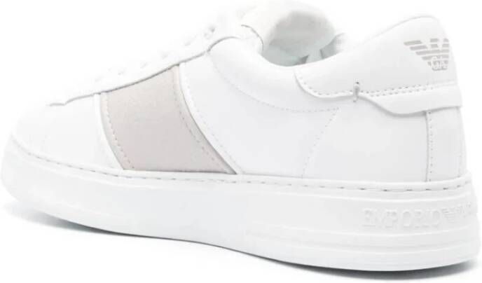 Emporio Armani Wit Zilver Sneaker Mesh White Heren