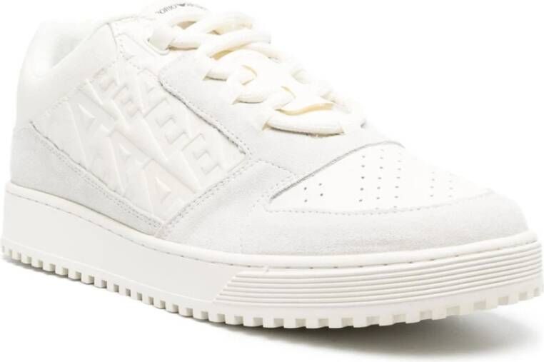 Emporio Armani Witte Casual Sneakers voor Mannen White Heren