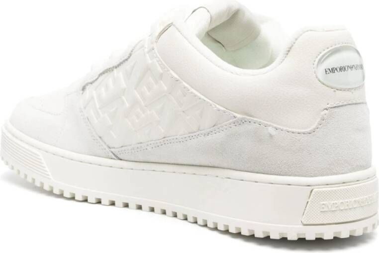 Emporio Armani Witte Casual Sneakers voor Mannen White Heren