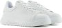 Emporio Armani Witte Leren Sneakers Logodetail Rubberen Zool White Dames - Thumbnail 2