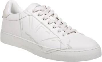 Emporio Armani Witte Vanille Sneaker White Heren