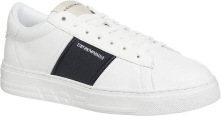 Emporio Armani Witte Veterschoenen White Heren