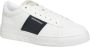 Giorgio Armani Logo Sneakers van Glad Leer White Heren - Thumbnail 2