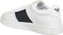 Giorgio Armani Logo Sneakers van Glad Leer White Heren - Thumbnail 3