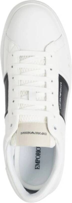 Emporio Armani Witte Veterschoenen White Heren