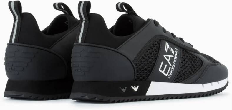 Emporio Armani Zwart Wit Sneakers Heren Black Heren