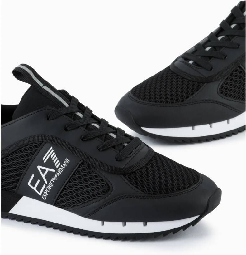 Emporio Armani Zwart Wit Sneakers Heren Black Heren