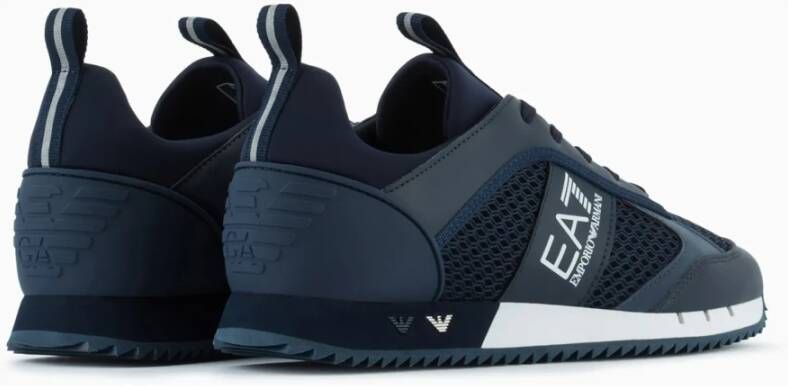 Emporio Armani Zwart Wit Sneakers Heren Donkerblauw Blue Heren