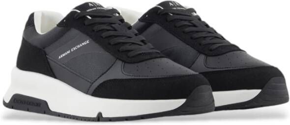 Emporio Armani Zwarte hoge zool sneakers Black Heren