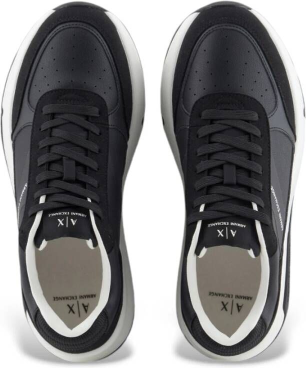 Emporio Armani Zwarte hoge zool sneakers Black Heren