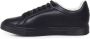 Emporio Armani Zwarte Leren Sneakers met Ingelegd Adelaarslogo Black Heren - Thumbnail 4