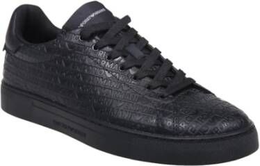 Emporio Armani Zwarte Sneaker Schoenen Black Heren