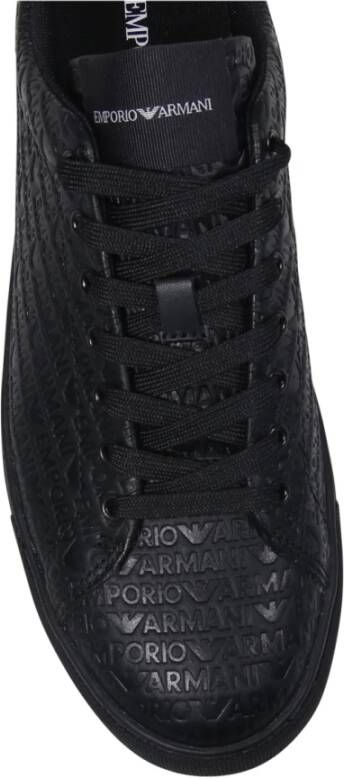 Emporio Armani Zwarte Sneaker Schoenen Black Heren