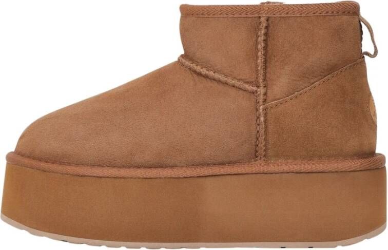 EMU Beige Lage Laarzen Eigentijdse Stijl Brown Dames