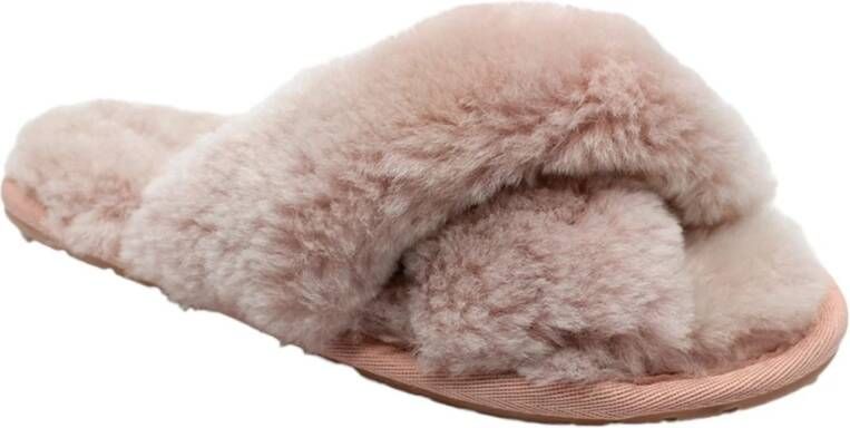 EMU Dames Mayberry Pantoffels van Synthetisch Leer Pink Dames