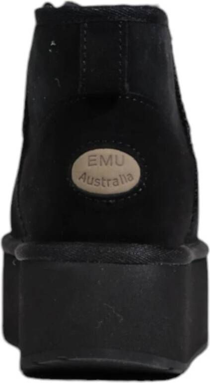 EMU Leren Enkellaars Dames Collectie Black Dames