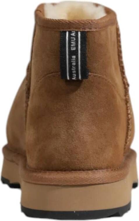 EMU Leren Enkellaars Dames Herfst Winter Brown Dames