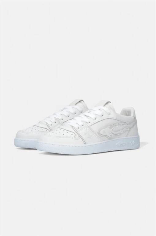 Enterprise Japan Leren Sneakers met Rubberen Zool White Heren