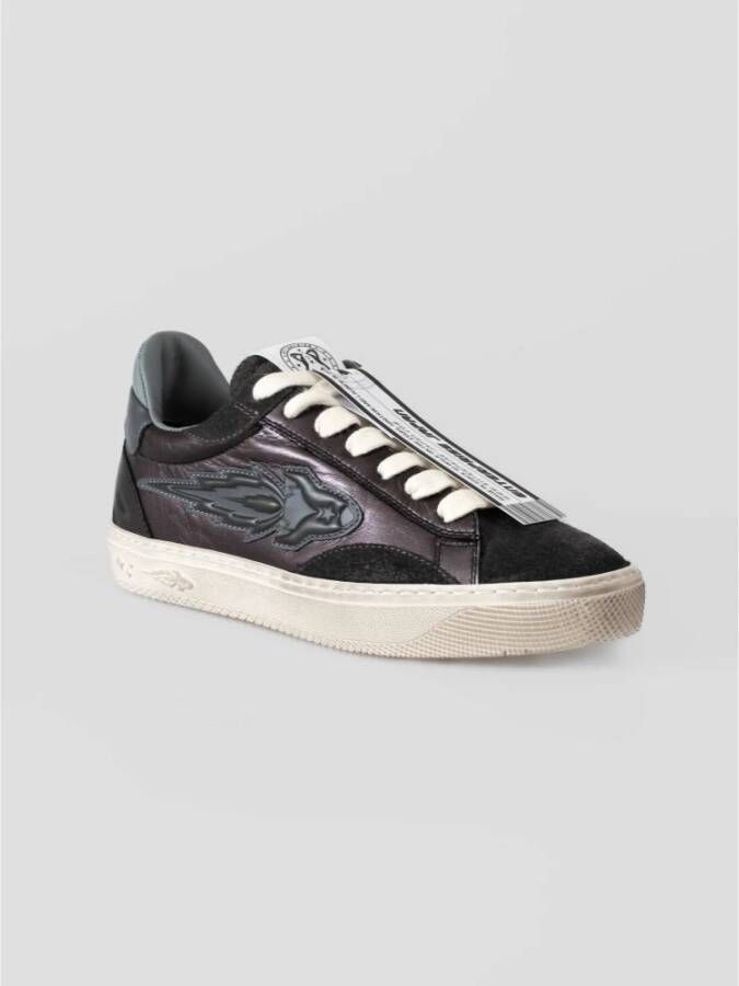 Enterprise Japan Metallic Leren Sneakers Brown Dames