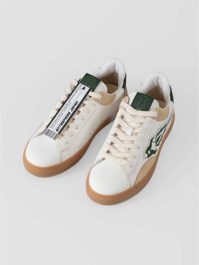 Enterprise Japan Retro Leren Sneakers White Unisex