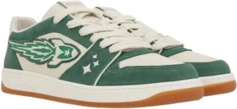 Enterprise Japan Rode lage sneakers met Rocket-logo Green Heren