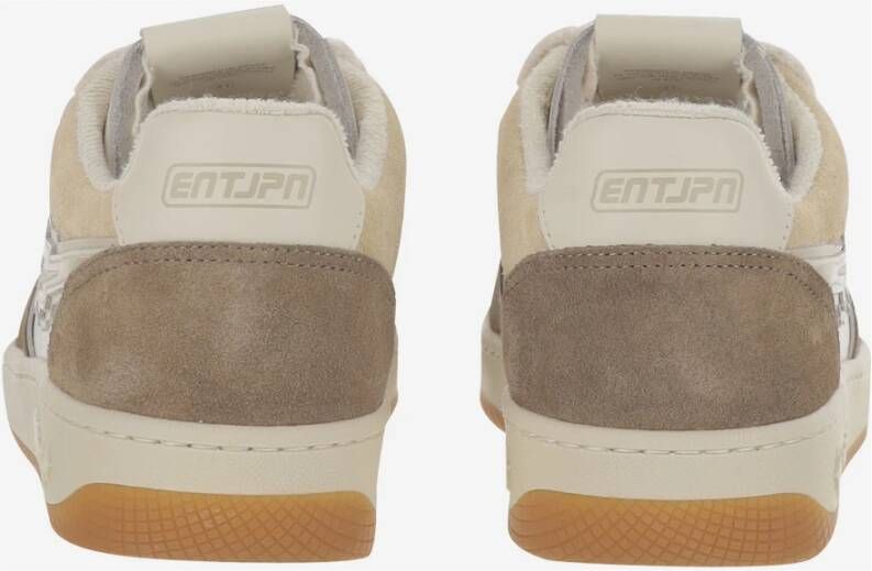 Enterprise Japan Rode Leren Rocket Sneakers Beige Heren