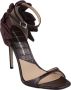 Ermanno Scervino Bruine Krokodil-geëmbosseerde Hoge Sandalen Brown Dames - Thumbnail 2