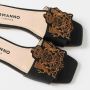 Ermanno Scervino Lage sandaal met embleem Black Dames - Thumbnail 4