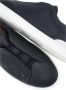 Ermenegildo Zegna Blauwe Leren Sneakers Ronde Neus Elastiek Blue Heren - Thumbnail 6