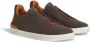 Ermenegildo Zegna Bruine Triple Stitch Wol Sneakers Brown Heren - Thumbnail 6