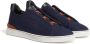 Ermenegildo Zegna Denim Sneakers met Triple Stitching Blue Heren - Thumbnail 5