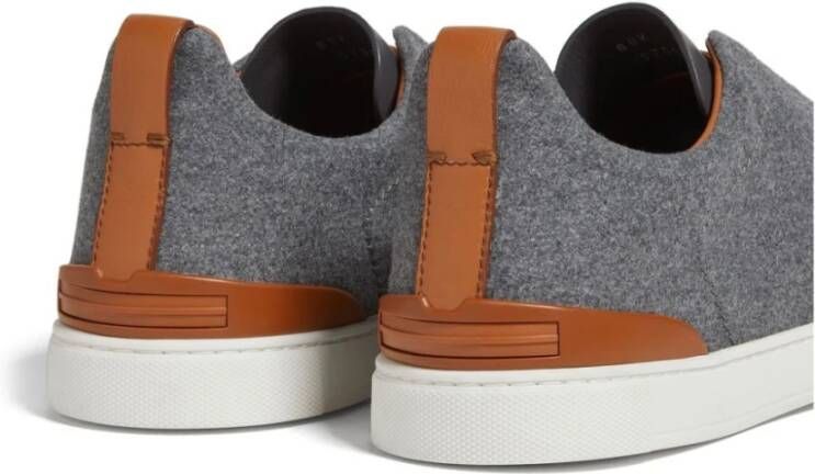 Ermenegildo Zegna Grijze Triple Stitch Sneakers Gray Heren