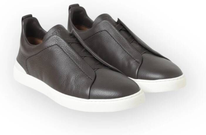 Ermenegildo Zegna Lage Top Sneaker Brown Heren