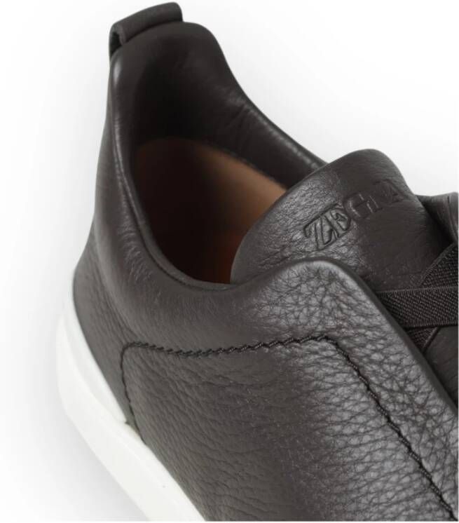 Ermenegildo Zegna Lage Top Sneaker Brown Heren