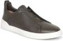 Ermenegildo Zegna Lage Top Triple Stitch Cervo Sneaker Gray Heren - Thumbnail 2