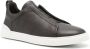 Ermenegildo Zegna Leren Sneakers Triple Stitch Design Brown Heren - Thumbnail 2