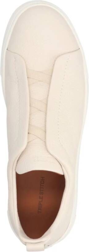 Ermenegildo Zegna Elastische Low Top Sneaker White Heren