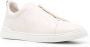 Ermenegildo Zegna Off-White Leren Sneakers Triple Stitch Beige Heren - Thumbnail 2