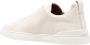 Z Zegna Slip-on sneakers met driedubbele stiksels van geolied leer White Heren - Thumbnail 3