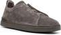 Ermenegildo Zegna Suede Triple Stitch Sneakers Gray Heren - Thumbnail 4