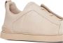 Ermenegildo Zegna Triple Stitch Low-Top Sneakers in Beige Heren - Thumbnail 3