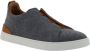 Ermenegildo Zegna Wollen Triple Stitch Slip-On Sneakers Gray Heren - Thumbnail 2