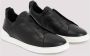 Ermenegildo Zegna Zwarte Leren Instap Sneakers Black Heren - Thumbnail 3