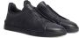 Ermenegildo Zegna Zwarte leren lage sneakers Black Heren - Thumbnail 5