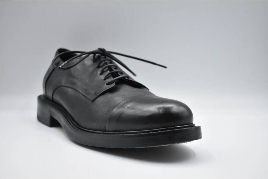 Ernesto Dolani Klassieke zwarte veterschoenen Black Heren