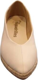 Espadrilles Beige Platte Schoenen Beige Dames