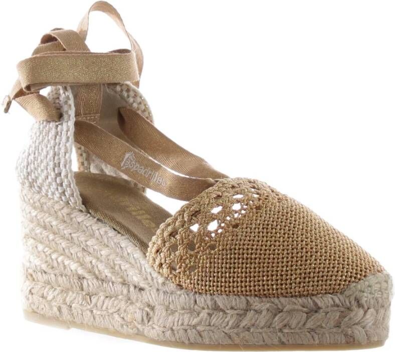 Espadrilles Beige Sandalen Valenciana Stijl Beige Dames