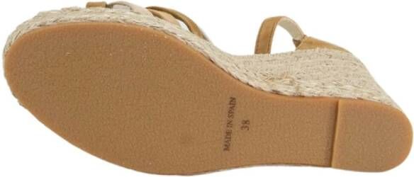 Espadrilles Bruine Platte Schoenen Brown Dames