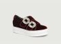 Essentiel Antwerp Bordeaux Rode Velvet Platform Sneakers Red Dames - Thumbnail 2